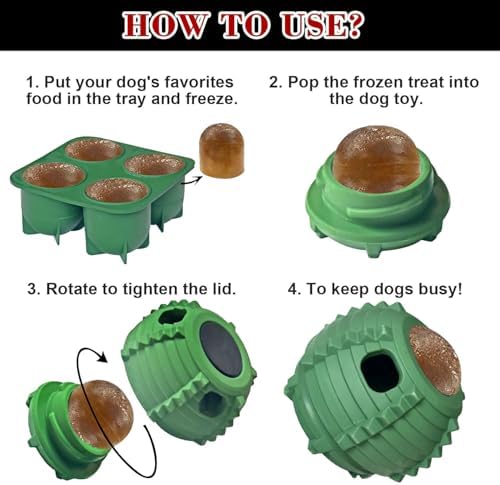 XHX Dog Toy to Keep Your Pup Distracted - Safe for Dogs - Low-Mess Design - Dog Toys for Small Dogs 10-25 lbs(Green, S)