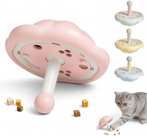 Cat Puzzle Feeder Toy, Adjustable Treat Dispenser, Pink