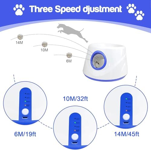 Automatic Dog Ball Launcher-Interactive Dogs Balls Thrower for Small Dogs