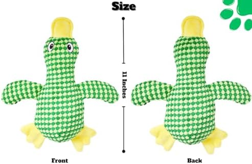 Durable Duck Stuffed Animal - Plush Dog Toys for Aggressive Chewers - Tough Squeaky Puppy Teething Relief - Small Medium and Large Breeds Interactive Play to Keep Pets Busy