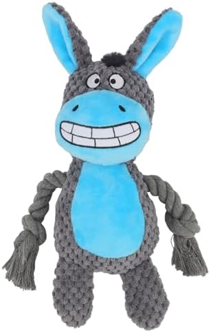 Dog Toys, Dog Squeaker Toys with Crinkle Paper (Dark Gray Donkey)