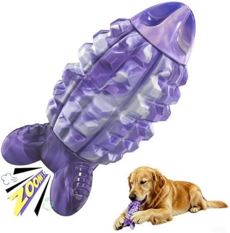 YINEYA Dog Toys for Aggressive Chewers, Tough Squeaker Dog Toys, Purple