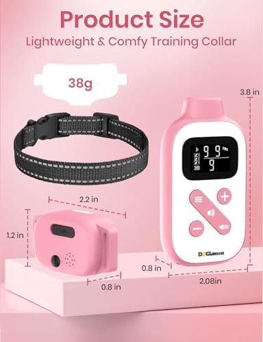 No Shock Dog Training Collar, Vibrating Dog Collar with Remote 2800Ft, Vibration Collar for Small Medium Large Dogs - No Prongs (Black)