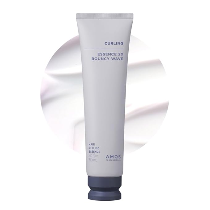 AMOS PROFESSIONAL Curling Essence 2X Bouncy Wave 5 fl oz – Korean Hair Essence for Wavy & Curly Hair, Frizz Control Styling Gel with Soft Hold, Curl Definition, Non-Sticky Finish