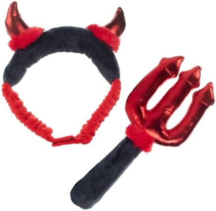 Fringe Studio Wear & Play Plush Dog Toy, Cute Lil Devil, 2 Piece Set, PetShop Collection (638010)