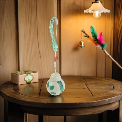 Abaodam Interactive Cat Treat Dispenser with Adorable Beetle Appearance, Plastic Material, Wobble Tumbler Design for Indoor and Outdoor Use, for Engaging Cats and Encouraging Play