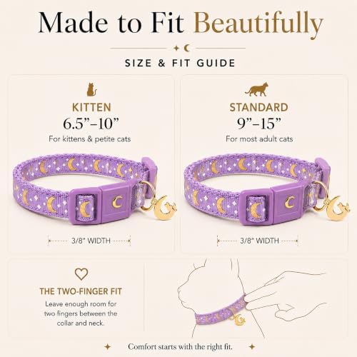 Breakaway Cat Collar with Bell for Kittens & Cats