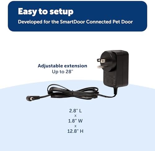PetSafe SmartDoor Connected Pet Door Power Adaptor, 6 ft Corded 12-VDC