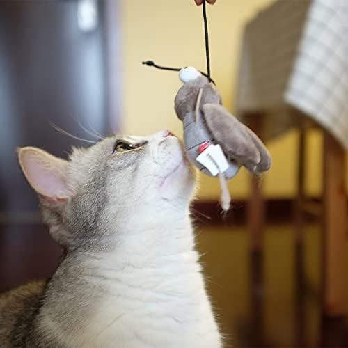 Gigwi Squeaky Cricket Cat Toy,Interactive Cat Toys Electronic Motion Activated Bug Sound，Automatic Cats Play Squeaky Toy for Indoor Fun