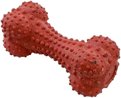 Arlee Rubber Bone Dog Toy for All Dogs, Max Fusion Made with Nike Grind, Red Durable & Natural Rubber Chew Toy for Play, Fetch, Tug & Chewing, Medium, 1 Count