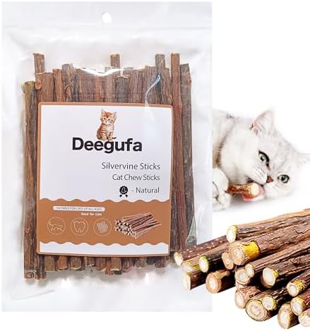 [ 35pcs Silvervine Sticks for Cats, Matatabi Cat Chew Sticks, Catnip Toys, Wooden Dental Sticks for Indoor Cats, Kitty, Kitten Teething Interactive Wand Toys