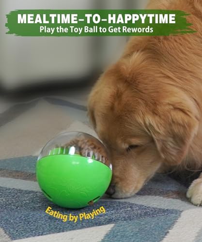 Dog Treat Dispensing Ball Toy - Large Adjustable Food Dispenser