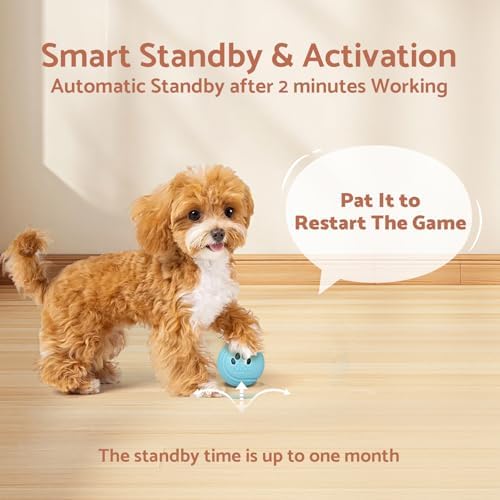 Interactive Dog Toys, [2026 Latest] Smart Dog Balls, 4 Movement Modes, Durable TPU Material, Motion Activated Automatic Moving Rolling Ball for Small/Medium/Large Dogs