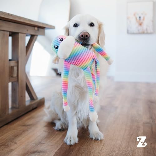 ZippyPaws Crinkle Monkey for Medium-Extra Large Dogs - Large, Rainbow