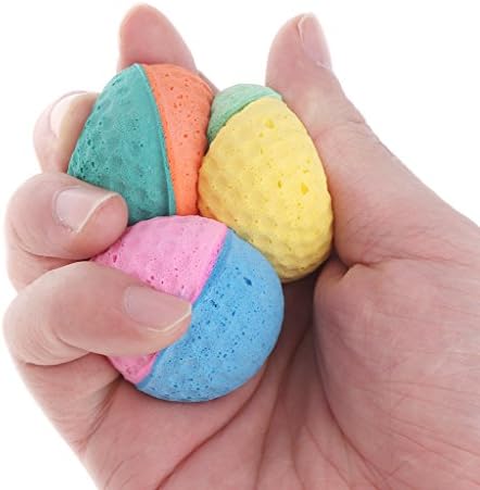 HAPIPET Tanqifo Foam/Sponge/Latex Ball Cat Toy - Best Interactive Dog & Cat Toys - 10 Pcs