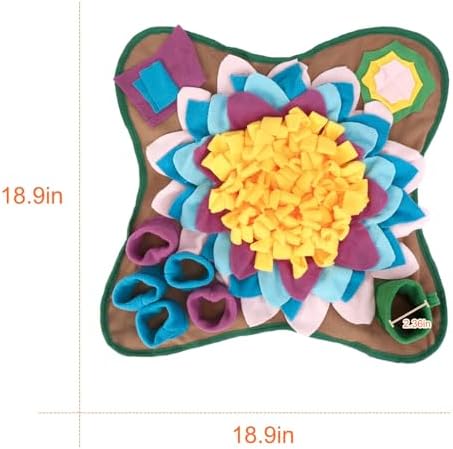 Yummy Sam Snuffle Mat for Small Medium Dogs Nose Smell Training, Grey