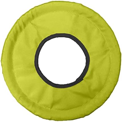 Nerf Dog Trackshot Toss and Tug Ring Dog Toy, Lightweight, Durable and Water Resistant, 9 Inches, For Medium/Large Breeds, Single Unit, Green/Black