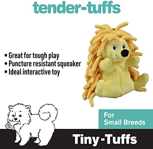 SmartPetLove Snuggle Puppy Tender-Tuffs Small Dog Toy, Plush Hedgehog