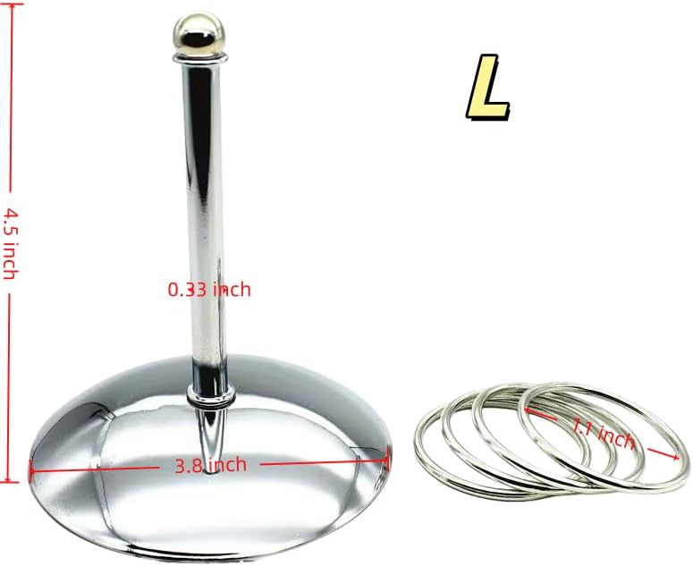 Fosrion Stainless Steel Parrot Ring Toss Toy, Interactive Training & Enrichment Toy for Parrots – Bite-Proof, Anxiety Relief, Exercise Fun for All Kinds of Parrot (Large)