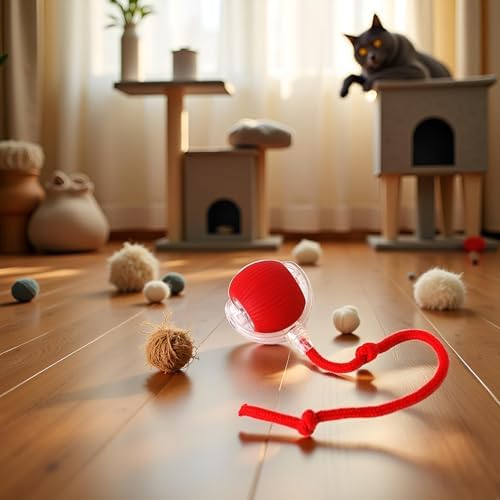 Interactive Dog Cat Toy Ball, Electric Automatic Rolling Moving