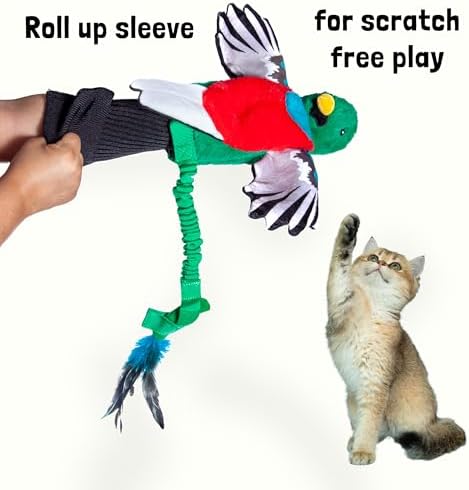Milunova Pupr Pals Cat Wrestling Glove (Catnip Infused) Hand Puppet Toy with Tough Padding for Safe Interactive Play, Protection to Stop Kitten Scratching Hands; for Boredom-Busting Exercise