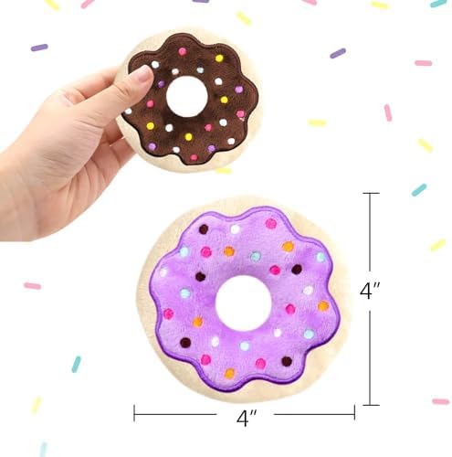 CiyvoLyeen Plush Donut Catnip Toys for Indoor Cats 6 Pack