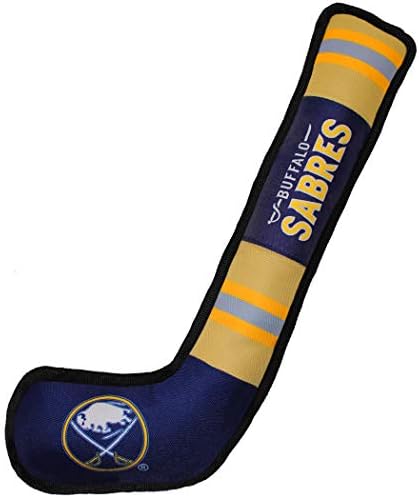 Pets First NHL Buffalo Sabres Stick Toy for Dogs & Cats. Play Hockey with Your Pet with This Licensed Dog Tough Toy Reward!