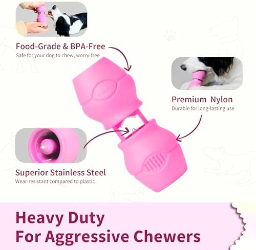 PetClan Chewise Bully Stick Holder for Dogs, Metal Teeth Dog Chew Holder