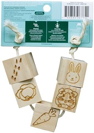 Oxbow Ox Blocks, Rabbit & Guinea Pig Toy, Bunny Enrichment Chew Toy