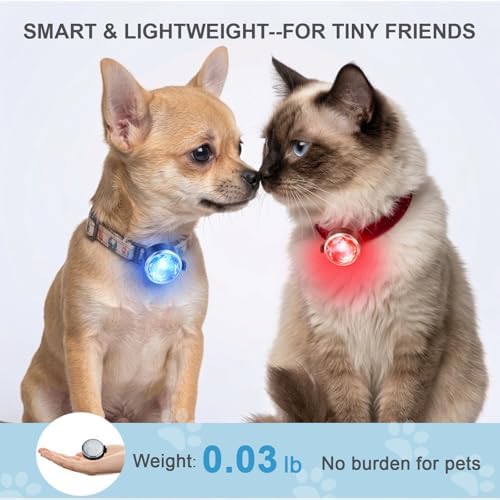 2-Pack Dog Collar Lights, Yesbular USB-C Rechargeable Dog Light Clip-On, Waterproof LED Pet Safety Light with Adjustable Silicone Strap for Night Walking, Camping(RGB 7-Color)