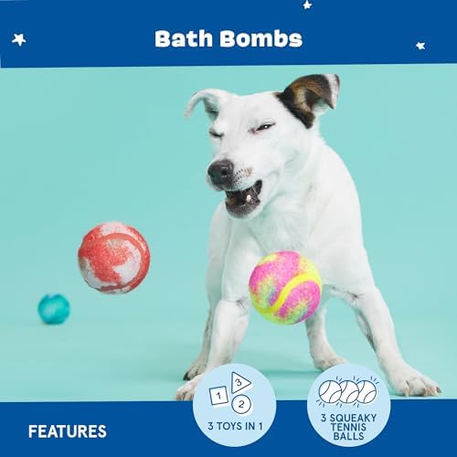 BarkBox Bath Bomb 3-in-1 Interactive Rubber Dog Toy Balls - for Dogs