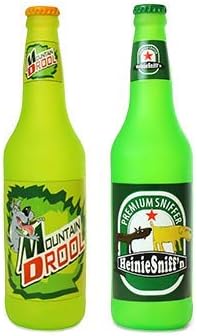 Tuffy® - Silly Squeakers® : 2 Pack Beer Bottle Dog Toy: Squeaky Dog Toy , Washable and Floats , Vinyl