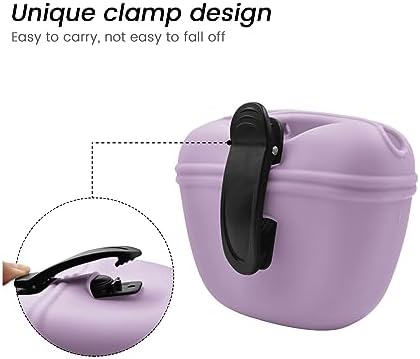 AUDWUD Silicone Dog Treat Pouch with Clicker Magnetic Closure Secure Clip