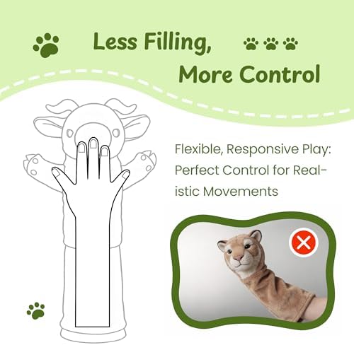 Cat Wrestling Glove, 22 inch Cat Puppet Wrestler with 3 Catnip Pouches & 3 Layer Resistant Protection, Interactive Cat Toy with Removable Bell for Boredom Relief & Mental Stimulation, Sheep