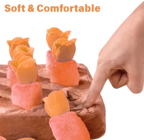 Ferret Foraging Snuffle Mat Carrot Interactive Toys Slow Feeder Toy for Bunny Guinea Pig Small Pet Mental Stimulation