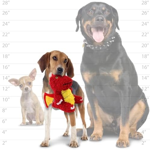 MIGHTY Tuffy Microfiber Medium Ball Dragon Dog Toy