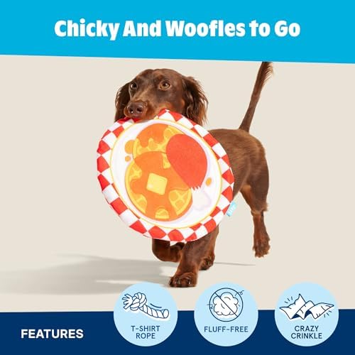 BarkBox Chicky and Woofles to Go Flying Disc Dog Toy - for Dogs
