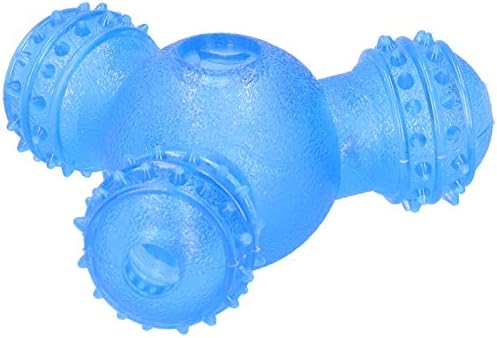 PET Interactive Feeder Ball Durable Teeth Cleaning Toy for Teddy Golden Retriever (Blue)