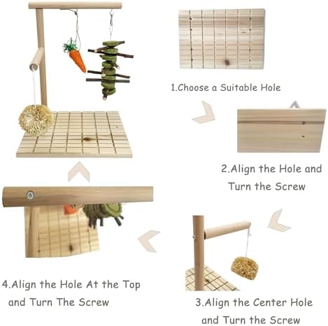 Hamiledyi Bunny Scratching Board Chew Toys, Wood Rabbit Toys for Indoor Bunnies Boredom Bunny Enrichment for Chinchilla Guinea Pigs Hedgehog