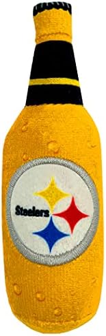BEST PLUSH CAT TOY NFL PITTSBURGH STEELERS Complete Set of 3 piece Cat Toys filled with Fresh Catnip. Includes: 1 Helmet Cat Toy, 1 Football Cat Toy with Feathers & 1 Beer Bottle. Beautiful Team LOGOS