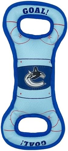 Pets First NHL Vancouver Canucks Ice Hockey Rink PET Toy with Inner Squeaker. A Tough Toy for Dogs & Cats with Exciting Hockey Graphics, Gorgeous Team Logo & Double Stitch Trims