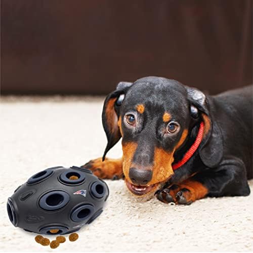 Pets First NFL New England Patriots Football Treat Dispensing Toy for Dogs and Cats, Rubber Ball Dog Toy, Interactive Fun Dog Treat Toy, Natural Rubber Dog Feeding Toy