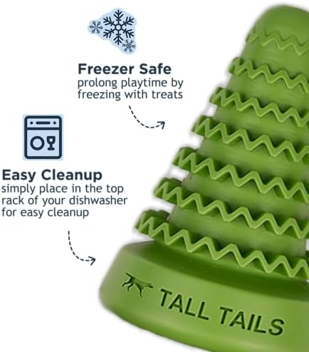 Tall Tails Natural Rubber Reward Interactive Dog Toy, Evergreen Tree