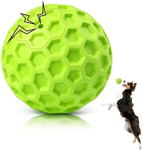 DISSKNIC Indestructible Squeaky Dog Balls, Interactive Dog Toys for Aggressive Chewers Large Breed for Relieving Anxiety, Dog Chew Toys Balls for Aggressive Chewers, Outdoor Dog Toys Dog Water Toys