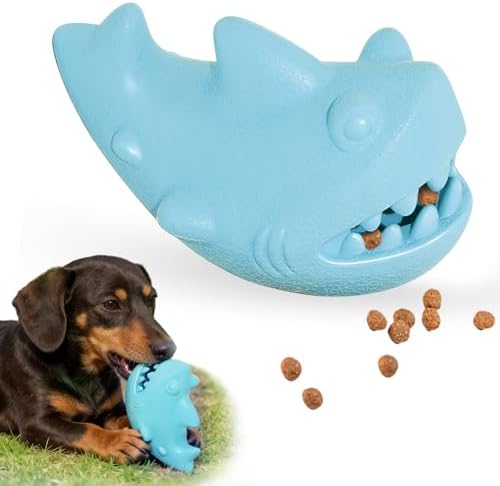Treat Dispensing Dog Toys for Aggressive Chewers, Natural Rubber Chew Toy
