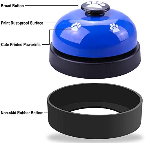 Comsmart Dog Training Bell, Set of 2 Dog Puppy Pet Potty Training Bells, Dog Cat Door Bell Tell Bell with Non-Skid Rubber Base