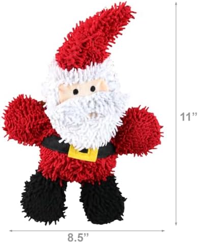 MIGHTY® 2 Pack Microfiber Medium Santa Ultra Durable Plush Dog Toy