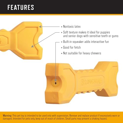 Browning Bone Squeaker Toy Gold