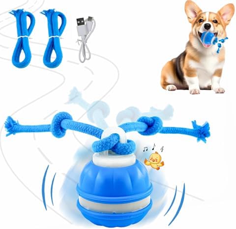 P06 Smart Interactive Dog Toys Dog Balls with Rope for Small Medium Dogs