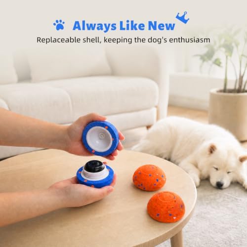 Smart Interactive Dog Toys Ball，Automatic Moving, Bouncing and Rotating,Pet-Safe & Durable E-TPU Material, IPX7 Waterproof, Active Rolling Ball for Puppy Medium Large Dogs, Long Battery Life (Blue)